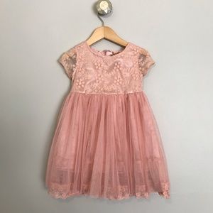 RUUM Pink Embroidered Tulle Dress 💕 Size 3T Girls